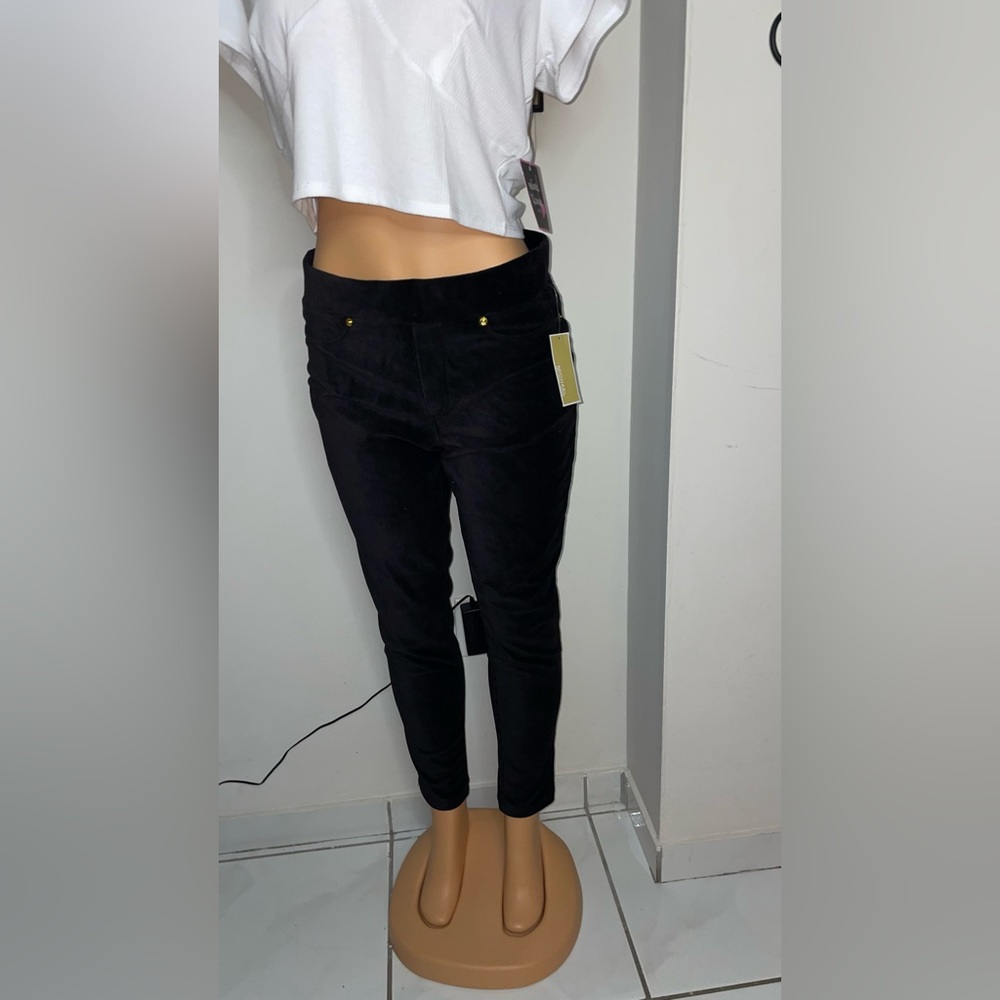 NWT MICHAEL KORS BASIC STRECH BLACK PANT SIZE L (17) - Picture 4 of 4